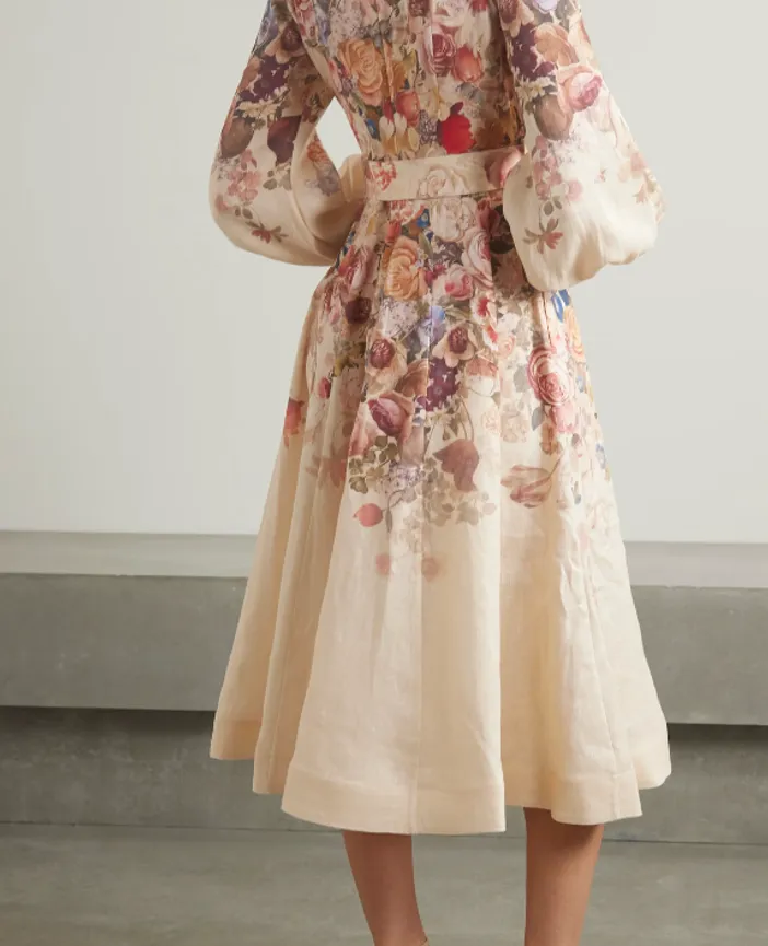 Zimmermann Luminosity Buttoned Midi Dress Size 4